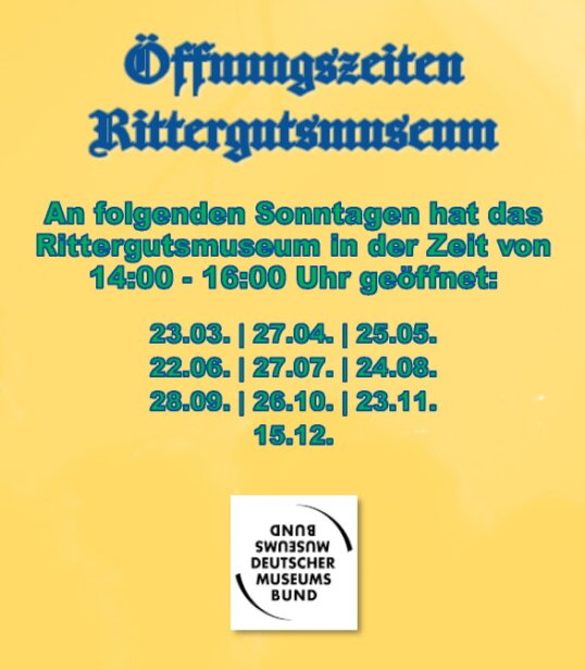 Öffnungszeiten Rittergutsmuseum 2025